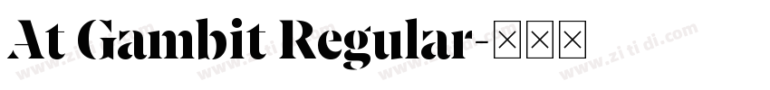 At Gambit Regular字体转换